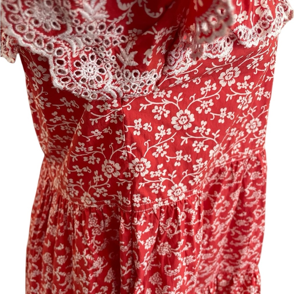 ULLA JOHNSON Leonie Floral Lace Ruffle Dress - Picture 7 of 16